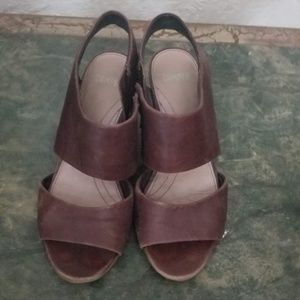 brown wedge saddles leather campher